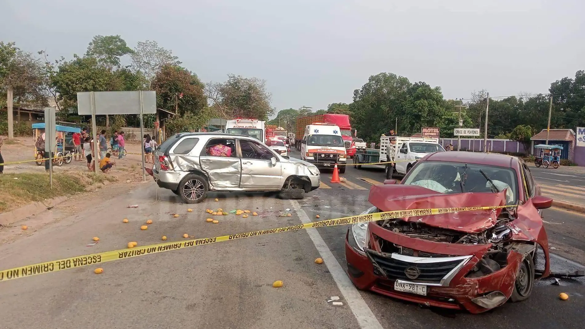 accidente en carretera costera